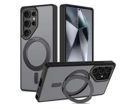 Etui / obudowa na smartfona Tech-Protect Magring Magsafe do Samsung Galaxy S25 Ultra Matte Black